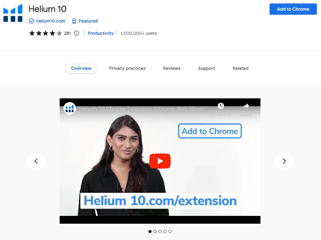 helium 10 chrome extension download