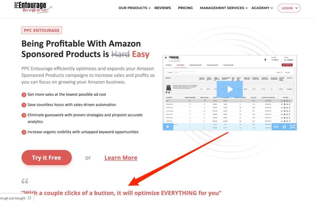 Amazon FBA PPC Entourage