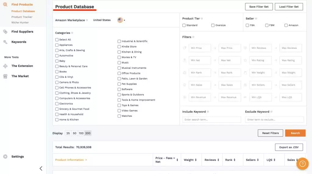 Product Database