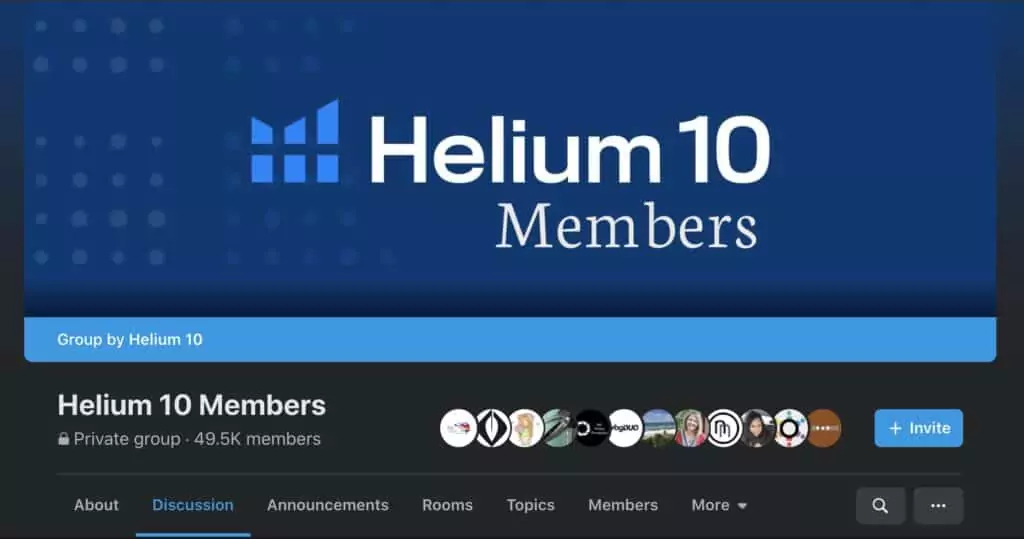 Helium 10 facebook group for members