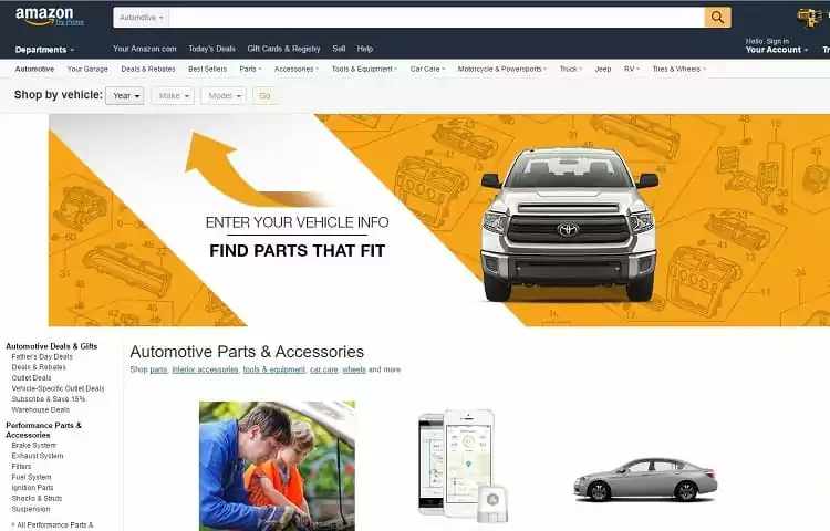 automotive category on amazon