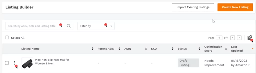 Listing Builder jungle scout tool